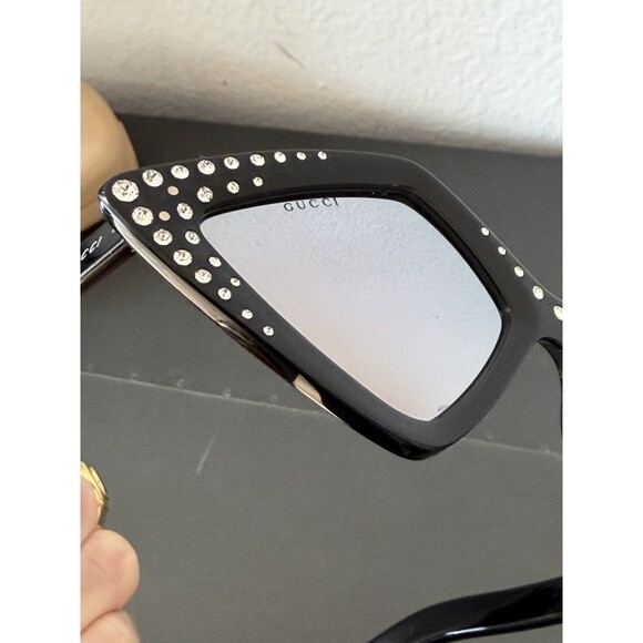 GUCCI GG0496S Hollywood Black Crystal Diamond Fashion Retro Sunglasses 004 main image 8